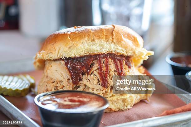 Pulled Bbq Chicken Sandwich, Foto stock