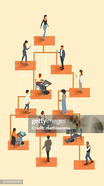 org chart - collaborative workspace stock illustrations