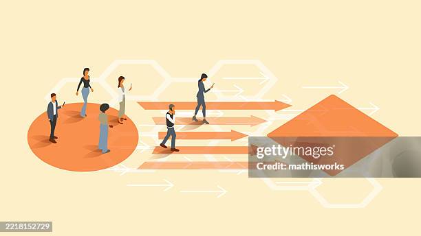 transformation - square peg in a round hole stock illustrations