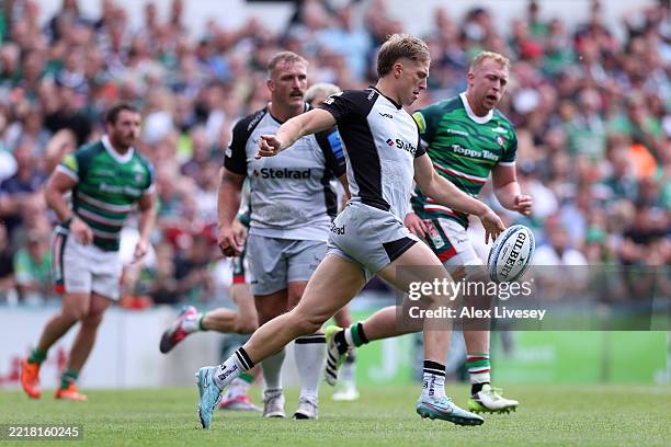 Louis Brown of Newcastle Falcons during the Gallagher Premiership Rugby match between Leicester Tigers and Newcastle Falcons at Mattioli Woods...