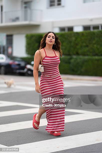 Katy Esquivel is seen arriving at Miami Swim Week on June 01, 2025 in Miami, Florida.