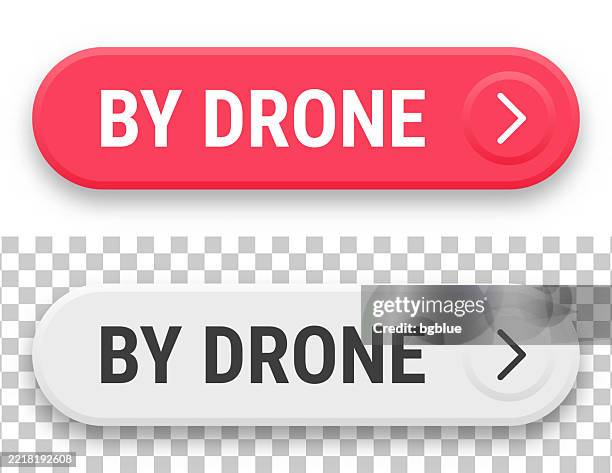 by drone - 3d click web buttons on blank background - drone view stock illustrations