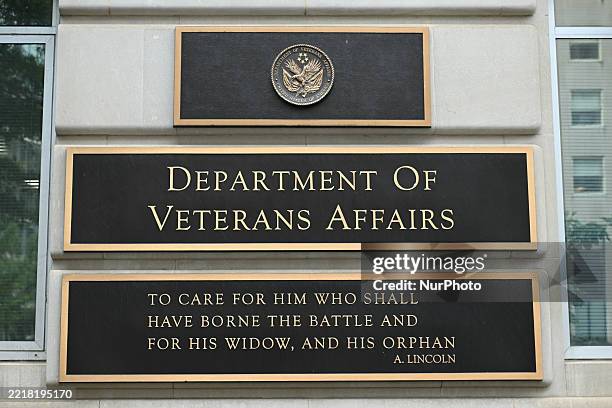 Sign for the U.S. Department of Veterans Affairs, in Washington, District of Columbia, May 27, 2025.