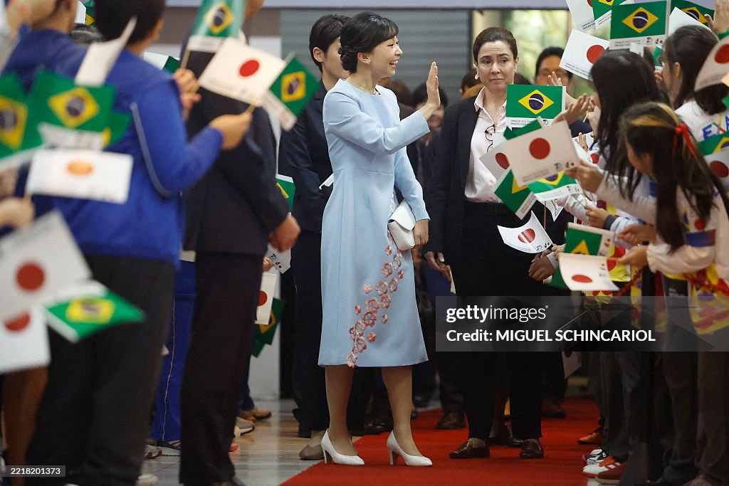 Kako Rajar Japan's Princess Kako of Akishino waves during a visit at the... News ...