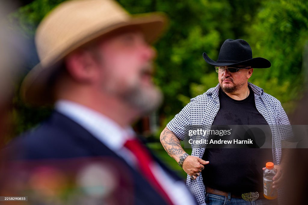 Former Proud Boys Leader Enrique Tarrio Holds News Conference Near The White House