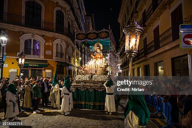 procession of the virgin - holy week stock pictures, royalty-free photos & images