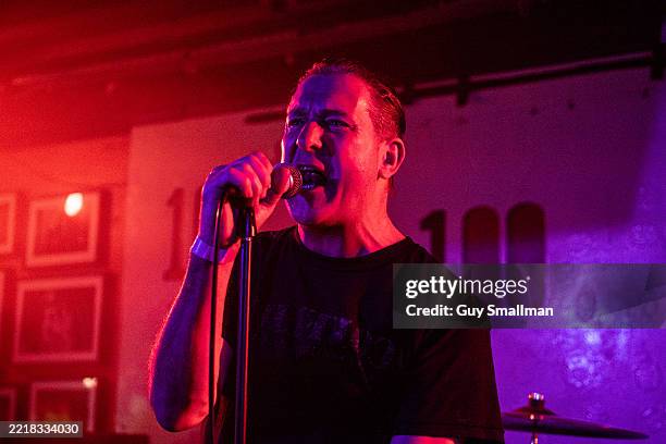 Colin Jerwood performs with his band Conflict at the 100 Club on January 7, 2024 in London, United Kingdom.