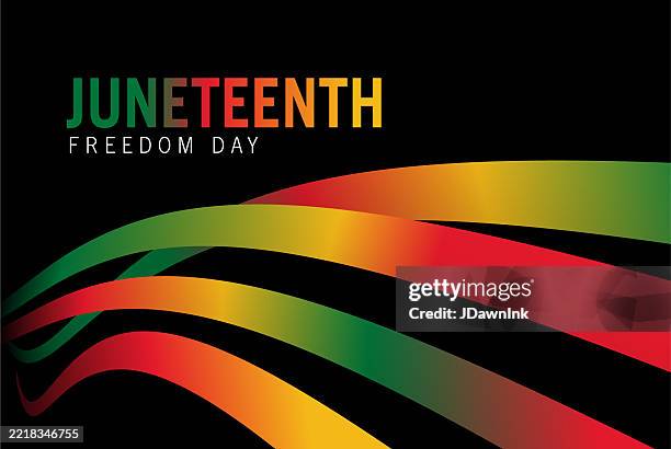 juneteenth freedom day celebration creative gradient design horizontal web banner design - juneteenth stock illustrations