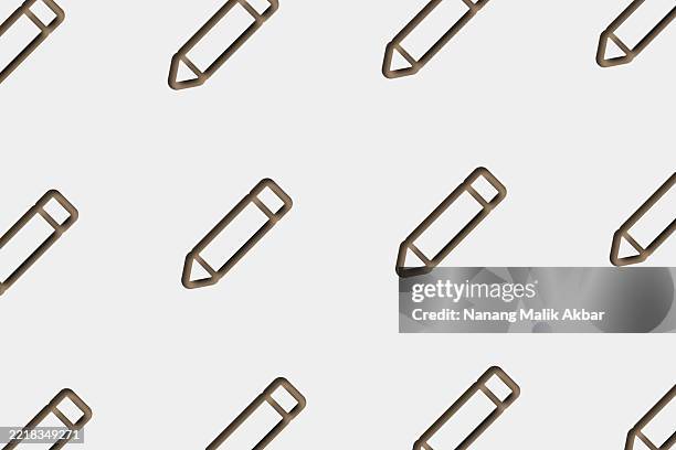 paper cut pencil icon pattern for background design - graphite background stock illustrations