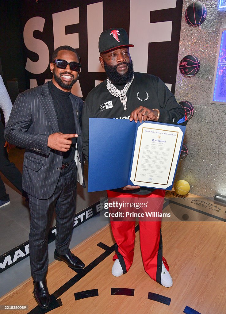 Rick Riessle John Rose and Rick Ross attend Rick Ross Media Mixer at Belaire... News ...