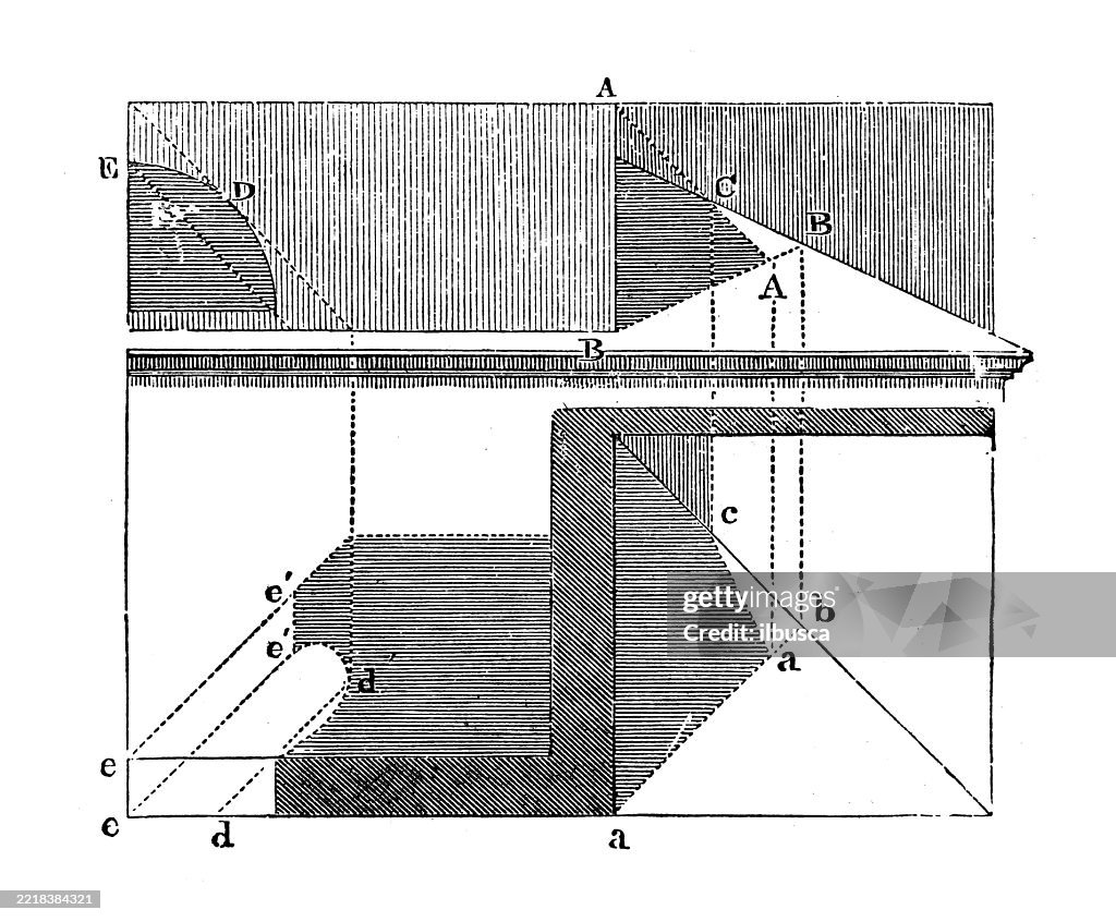 Theory Draw Theory Of Architecture Drawing Techniques Shadows High-Res Vector ...
