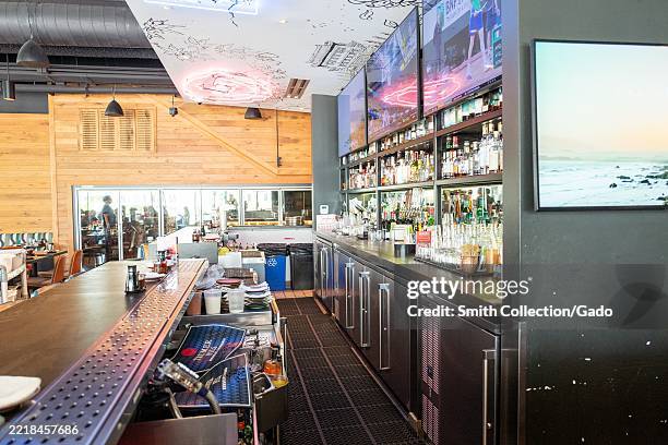 Bar area at Dumpling Time restaurant at the Chase Center, San Francisco, California, June 2, 2025.
