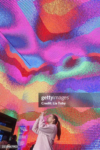 General view of a presentation displayed during Pride Month at Outernet London on June 03, 2025 in London, England.