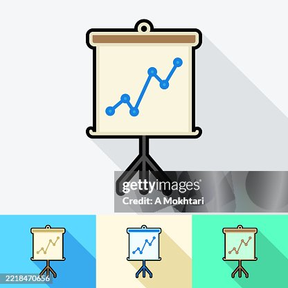 Presentation board icon. Presentation board icon.