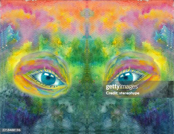 two eyes - basic instinct stock illustrations