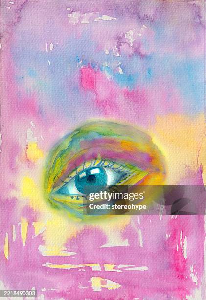 dawn vision - looking in mirror reflection stock illustrations