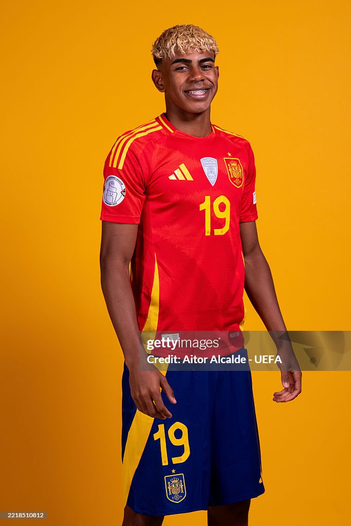 Lamine Yamal Of Spain Poses For A Portrait Ahead Of The UEFA Nations lamine-yamal-of-spain-poses-for-a-portrait-ahead-of-the-uefa-nations