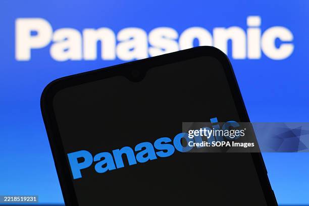 In this photo illustration, the Panasonic Corporation logo is seen displayed on a smartphone screen.