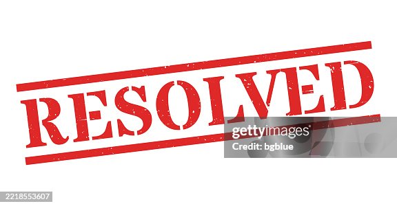 Cons Resolved Resolved Red Rubber Stamp On Blank Background High-Res Vector Graphic ...