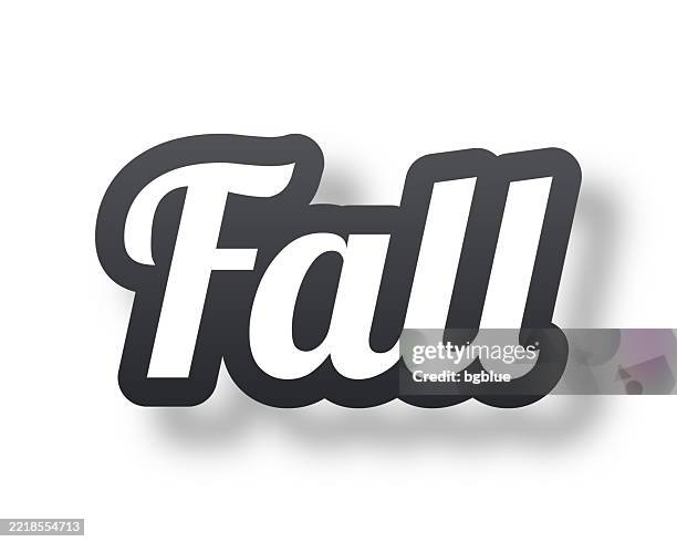 Fall Text White Background Fall 3d Text With Shadow On White Background High-Res Vector Graphic ...