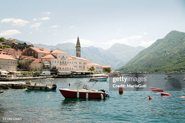 perast, montenegro - montenegro stock pictures, royalty-free photos & images