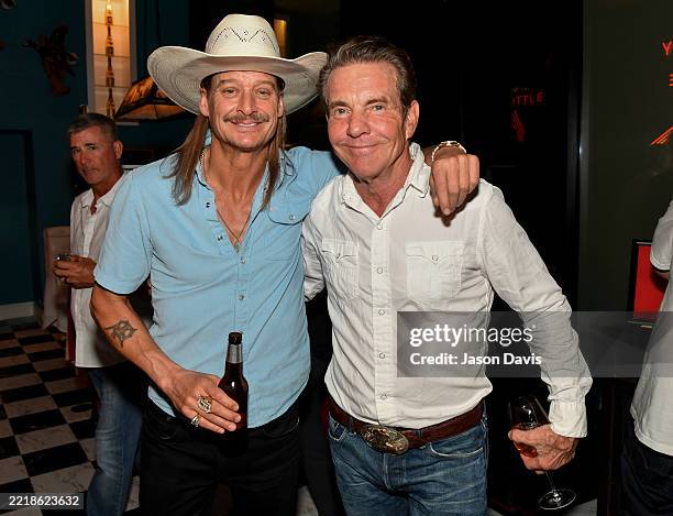 Kid Rock and Dennis Quaid attend the "The Detroit Cowboy" Grand Opening with Kid Rock and Friends at The Detroit Cowboy on June 03, 2025 in...