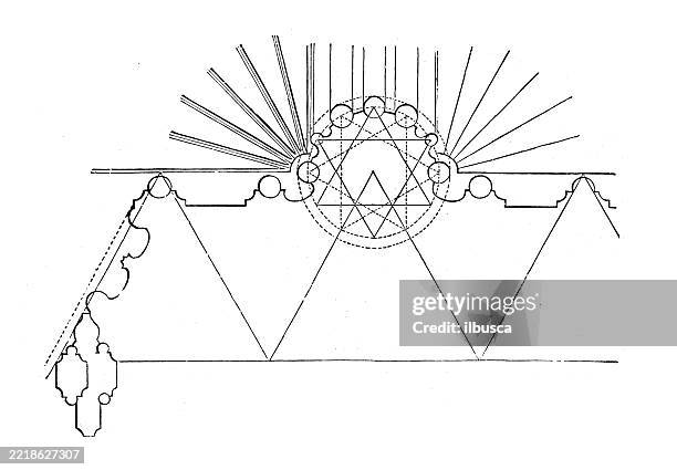 theory of architecture: principles of proportion, king's college chapel - kings college chapel cambridge stock illustrations