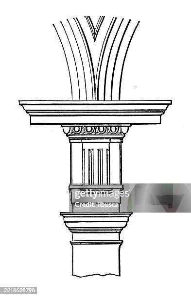 theory of architecture: church of st leonard, shoreditch - shoreditch stock illustrations