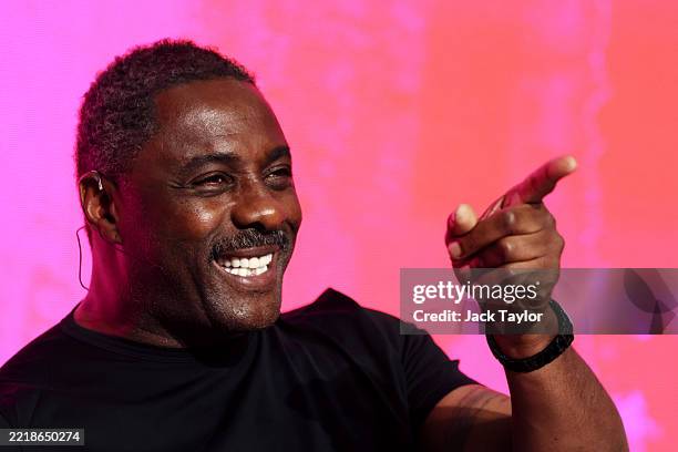 Idris Elba onstage during the "Creativity as capital for change" panel discussion on day three of SXSW London 2025 at Truman Brewery on June 04, 2025...