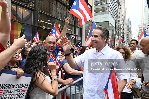 Andrew Cuomo is seen at The 2025 National Puerto Rican Day Parade on June 8, 2025 in New York City..