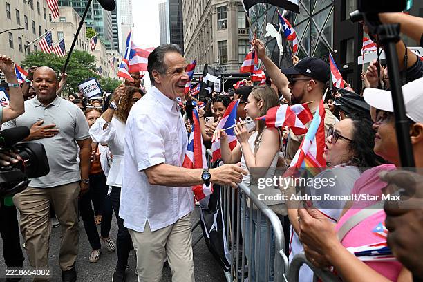 Andrew Cuomo is seen at The 2025 National Puerto Rican Day Parade on June 8, 2025 in New York City..
