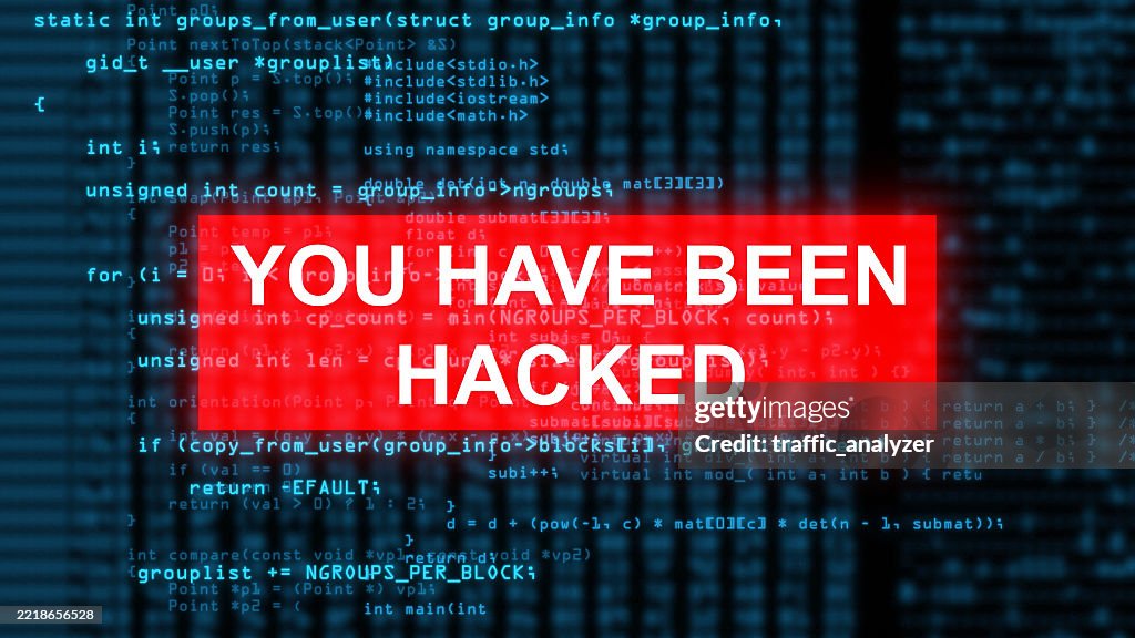 Code background - You have been hacked