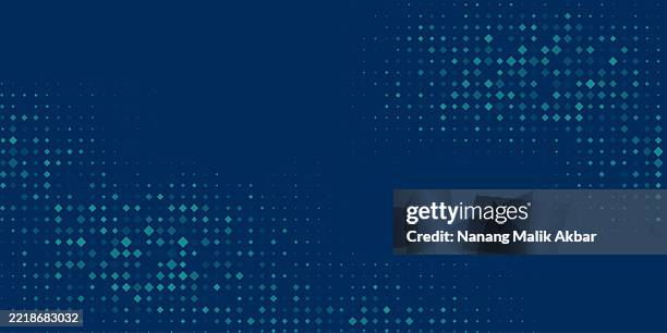 ilustraciones, imágenes clip art, dibujos animados e iconos de stock de colorful halftone gradient pattern for winter background design - azul marino