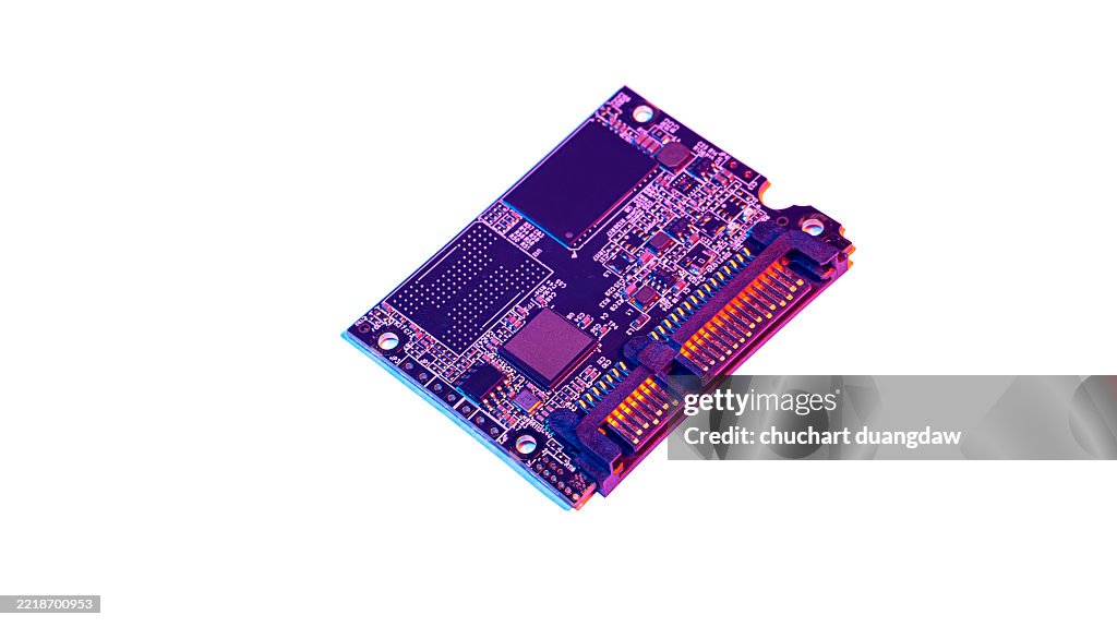 Solid State Drive (SSD) Isolated White Background