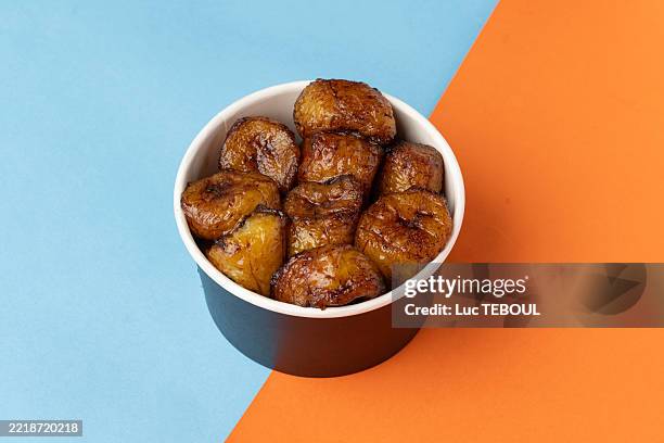 alloco fried plantains - fried stock pictures, royalty-free photos & images