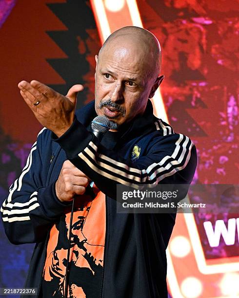 Comedian Maz Jobrani performs at The Ice House Comedy Club on June 04, 2025 in Pasadena, California.
