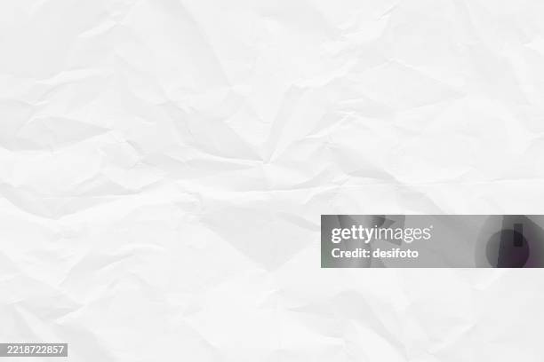 empty blank light white old crumpled crushed creased wrinkled scrunched recycled grainy textured paper horizontal grunge vector background - torn paper texture stock illustrations