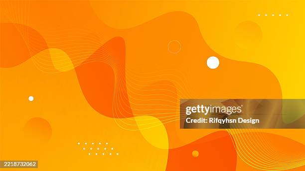 bildbanksillustrationer, clip art samt tecknat material och ikoner med colorful orange and yellow gradient waves background. modern futuristic gradient orange abstract fluid shape background. summer orange gradient waves wallpaper - apelsin