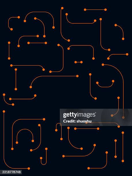 data technology and thinking concept line pattern with black background - futuristic train stock illustrations