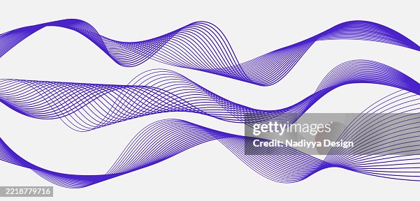 Wave Line Designs Blue Dynamic Wave Line Design Modern Wave Lines On White Background ...