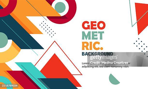 flat design geometric shapes background. - it apprentice stock illustrations