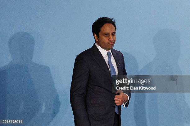 Sarah Pochin attends a Reform UK press conference on May 27, 2025 in London, England.