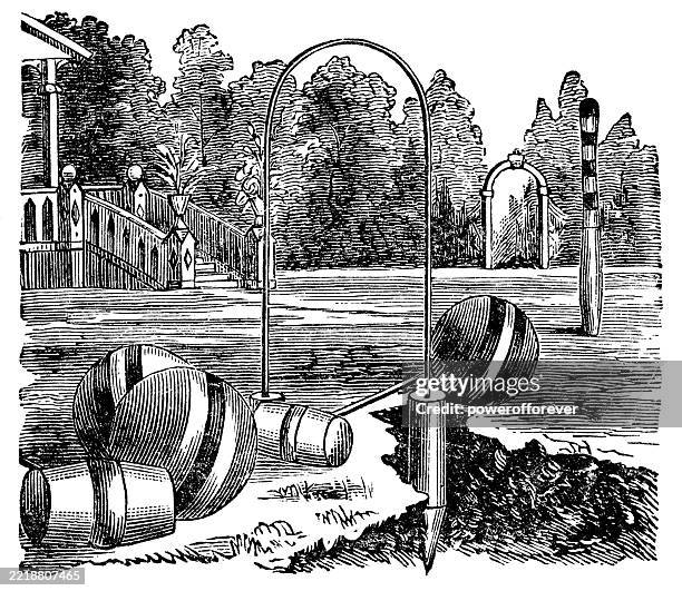 croquet - 19th century - croquet stock illustrations