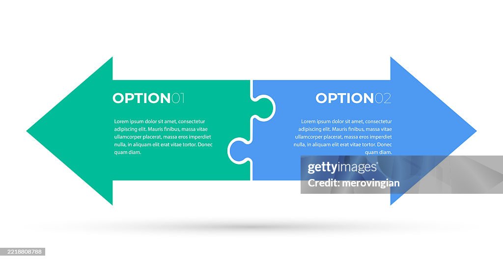Infographic And Puzzle Designed Arrows Connected Arrows With Green And ...