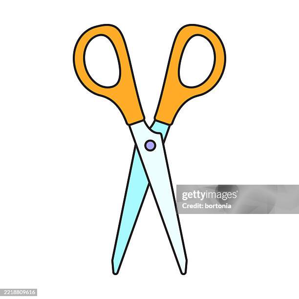 scissors icon - colourful interior design stock illustrations