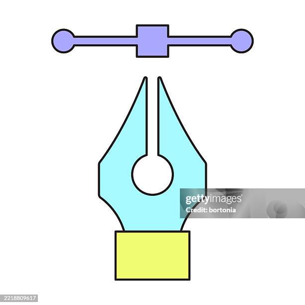 pen tool icon - colourful interior design stock illustrations