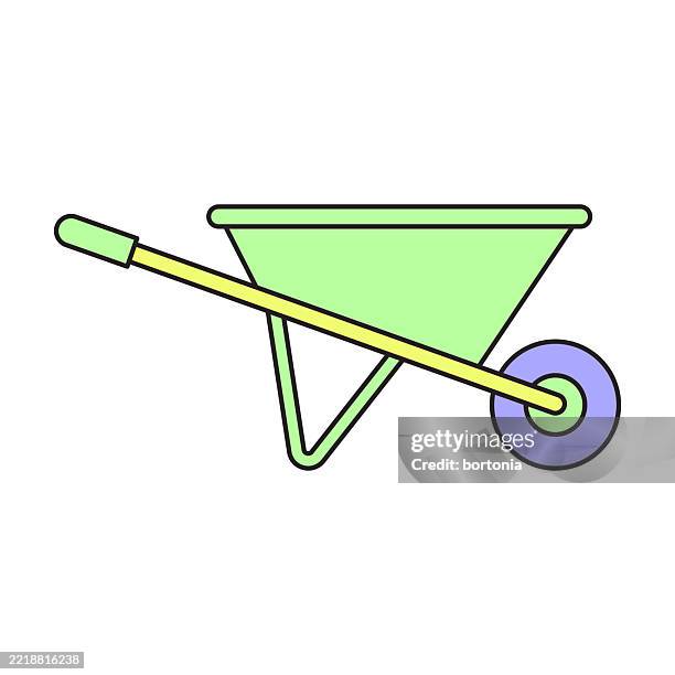 stockillustraties, clipart, cartoons en iconen met wheelbarrow icon - kruiwagen