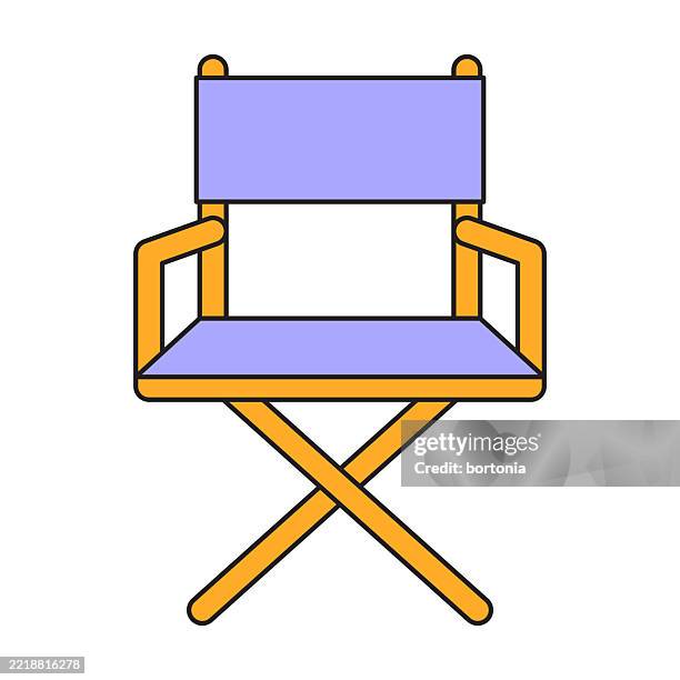 director's chair icon - directors chair stock illustrations