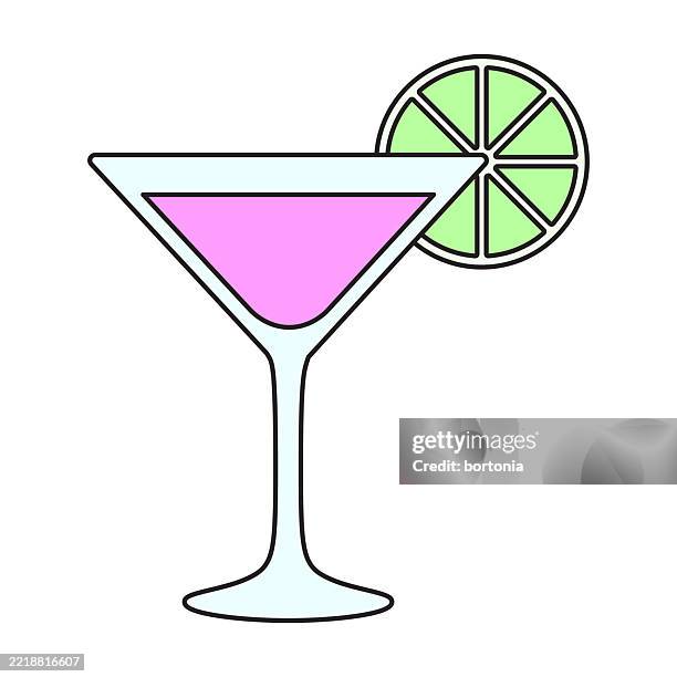 cocktail icon - martini glass stock illustrations