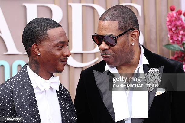 Foid Raper US rapper Busta Rhymes and his son Trillian Wood-Smith attend the BET ...